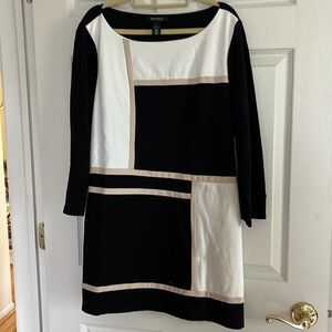White House Black Market tunic/dress - Black/tan/white - XL